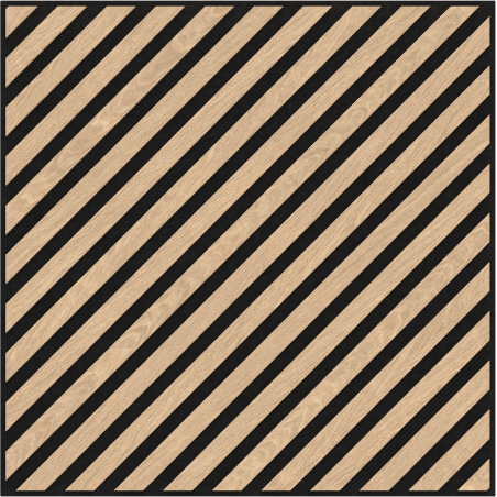 Mexen Lam-B Wall Slats 275 x 30 cm, 4 mm HDF Board, Technical Veneer, Sand Oak - S100-275307-3015-001