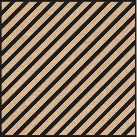 Mexen Linea 39 acoustic wall panel 60 x 60 cm (4 pcs.), 9 mm felt, technical veneer, Bleached Oak - S110-60607-39-040