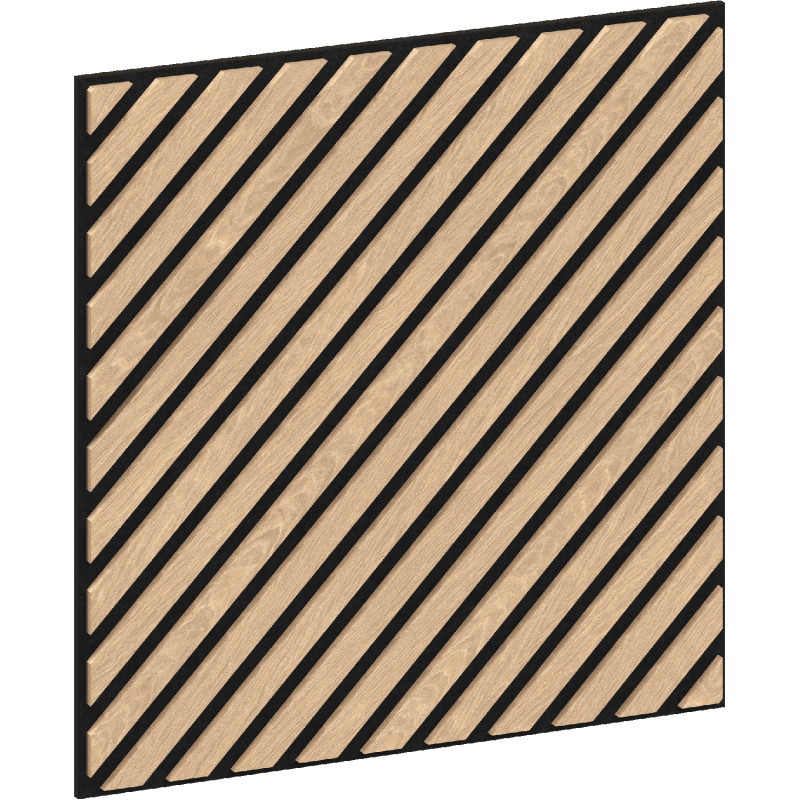 Mexen Linea 39 acoustic wall panel 60 x 60 cm (4 pcs.), 9 mm felt, technical veneer, Bleached Oak - S110-60607-39-040
