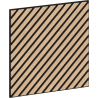 Mexen Lam-B Wall Slats 275 x 30 cm, 4 mm HDF Board, Technical Veneer, Sand Oak - S100-275307-3015-001