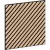 Mexen Linea 39 acoustic wall panel 60 x 60 cm (4 pcs.), 9 mm felt, technical veneer, Bleached Oak - S110-60607-39-040