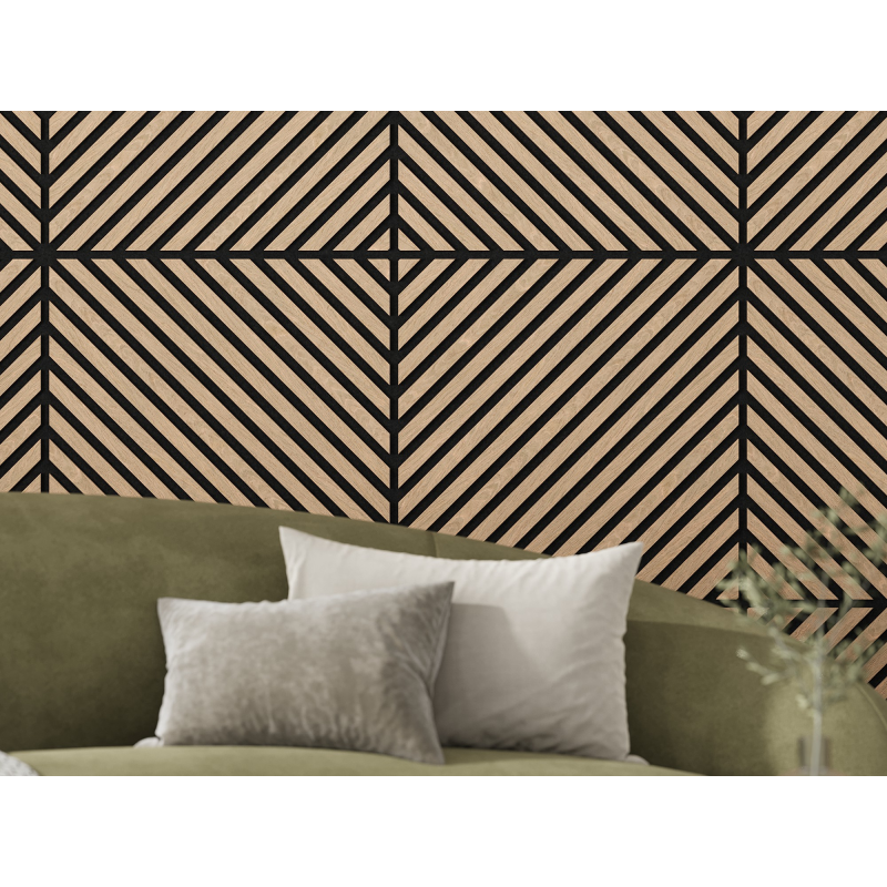Mexen Lam-B Wall Slats 275 x 30 cm, 4 mm HDF Board, Technical Veneer, Sand Oak - S100-275307-3015-001