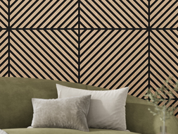 Mexen Linea 39 acoustic wall panel 60 x 60 cm (4 pcs.), 9 mm felt, technical veneer, Bleached Oak - S110-60607-39-040