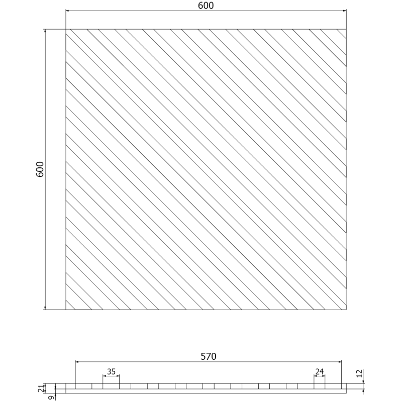 Mexen Lam-B Wall Slats 275 x 30 cm, 4 mm HDF Board, Technical Veneer, Sand Oak - S100-275307-3015-001