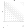 Mexen Linea 39 acoustic wall panel 60 x 60 cm (4 pcs.), 9 mm felt, technical veneer, Bleached Oak - S110-60607-39-040