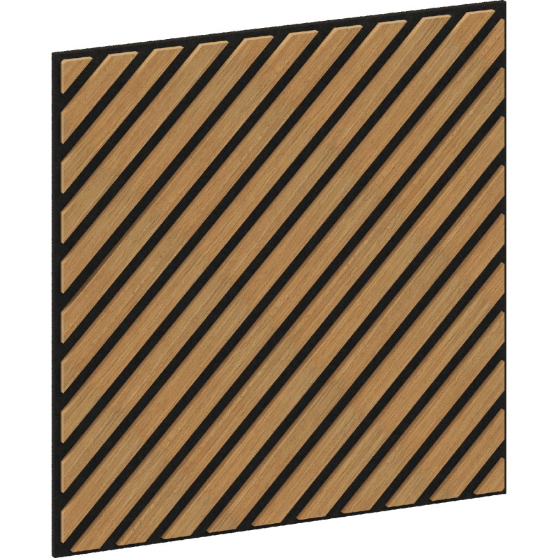 Mexen Linea 39 acoustic wall panel 60 x 60 cm (4 pieces), 9 mm felt, technical veneer, Classic Oak - S110-60607-39-041