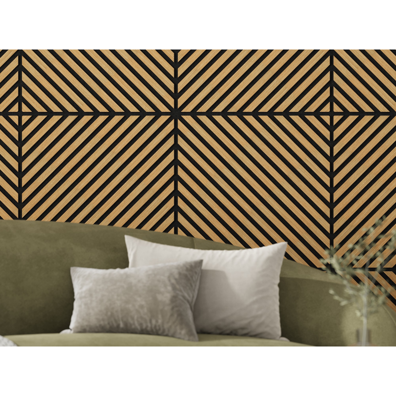 Mexen Lam-B Wall Slats 275 x 30 cm, 4 mm HDF Board, Technical Veneer, Sand Oak - S100-275307-3015-001