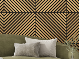 Mexen Lam-B Wall Slats 275 x 30 cm, 4 mm HDF Board, Technical Veneer, Sand Oak - S100-275307-3015-001