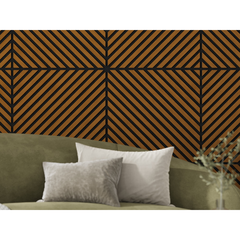 Mexen Lam-B Wall Slats 275 x 30 cm, 4 mm HDF Board, Technical Veneer, Sand Oak - S100-275307-3015-001