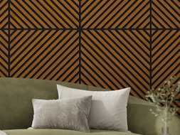 Mexen Linea 39 acoustic wall panel 60 x 60 cm (4pcs.), 9 mm felt, technical veneer, Natural Oak - S110-60607-39-042