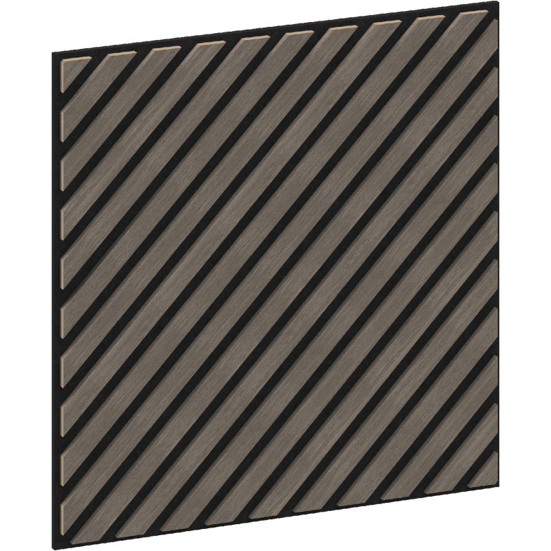 Mexen Linea 39 acoustic wall panel 60 x 60 cm (4 pcs), 9 mm felt, technical veneer, Gray Oak - S110-60607-39-043