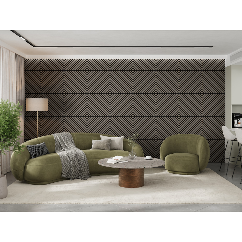 Mexen Lam-B Wall Slats 275 x 30 cm, 4 mm HDF Board, Technical Veneer, Sand Oak - S100-275307-3015-001