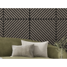 Mexen Linea 39 acoustic wall panel 60 x 60 cm (4 pcs), 9 mm felt, technical veneer, Gray Oak - S110-60607-39-043
