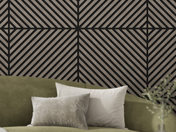 Mexen Linea 39 acoustic wall panel 60 x 60 cm (4 pcs), 9 mm felt, technical veneer, Gray Oak - S110-60607-39-043