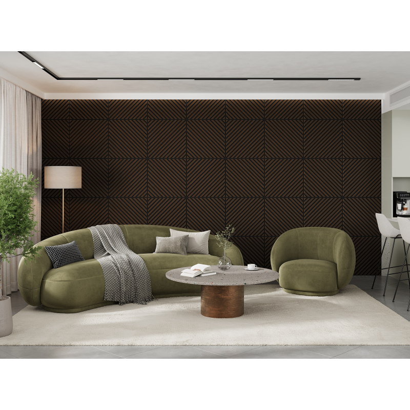 Mexen Lam-B Wall Slats 275 x 30 cm, 4 mm HDF Board, Technical Veneer, Sand Oak - S100-275307-3015-001