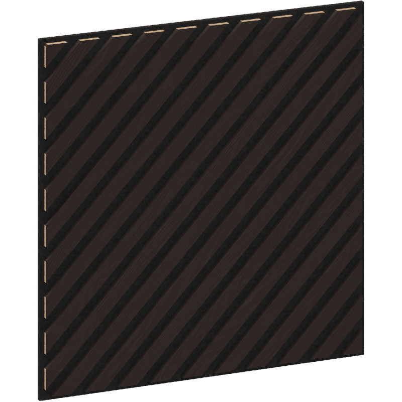 Mexen Linea 39 acoustic wall panel 60 x 60 cm (4 pcs), 9 mm felt, technical veneer, Black Oak - S110-60607-39-046