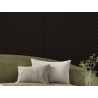 Mexen Linea 39 acoustic wall panel 60 x 60 cm (4 pcs), 9 mm felt, technical veneer, Black Oak - S110-60607-39-046