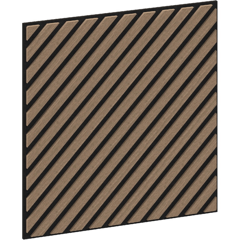 Mexen Linea 39 acoustic wall panel 60 x 60 cm (4 pcs), 9 mm felt, technical veneer, Light Walnut - S110-60607-39-047