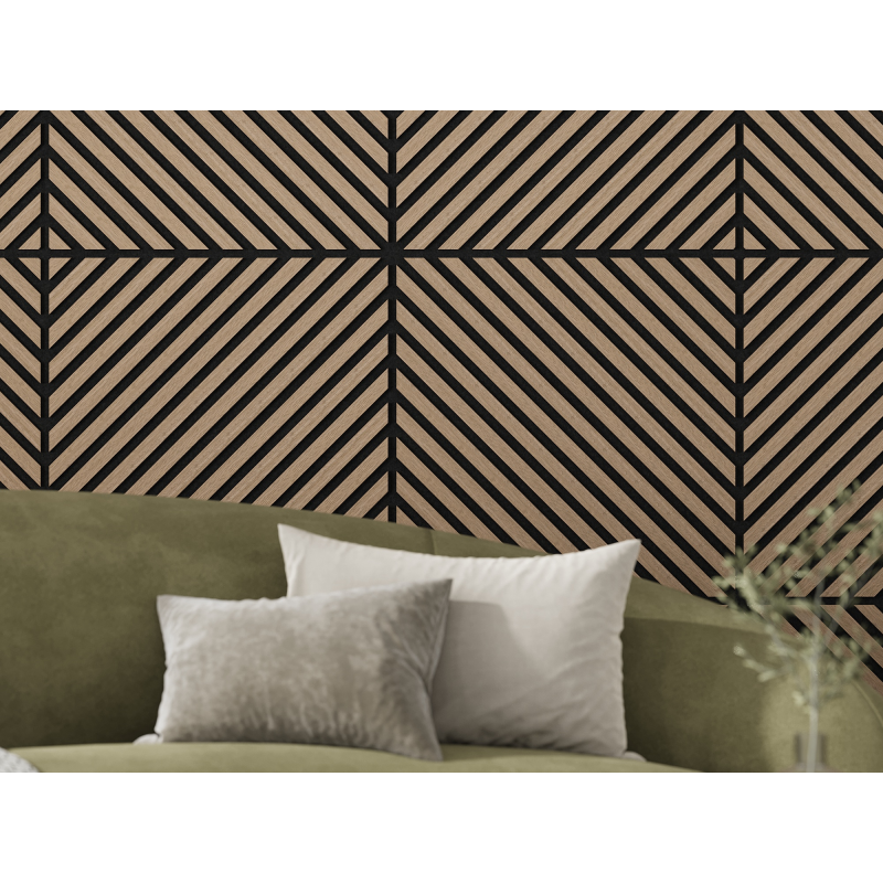 Mexen Lam-B Wall Slats 275 x 30 cm, 4 mm HDF Board, Technical Veneer, Sand Oak - S100-275307-3015-001
