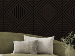 Mexen Linea 06 acoustic wall panel 60 x 60 cm (4 pcs.), felt 9 mm, technical veneer, Black Oak - S110-60607-06-046