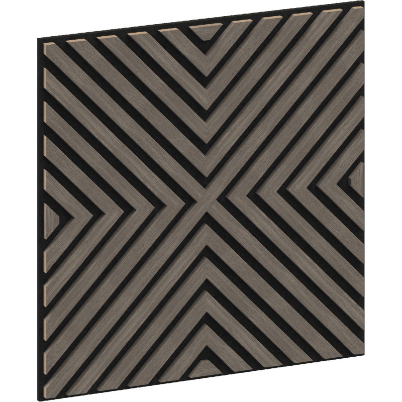 Mexen Linea 01 acoustic wall panel 60 x 60 cm (4 pcs), 9 mm felt, technical veneer, Gray Oak - S110-60607-01-043