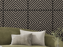 Mexen Linea 01 acoustic wall panel 60 x 60 cm (4 pcs), 9 mm felt, technical veneer, Gray Oak - S110-60607-01-043