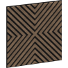 Mexen Linea 01 acoustic wall panel 60 x 60 cm (4pcs), 9 mm felt, technical veneer, Dark Walnut - S110-60607-01-044