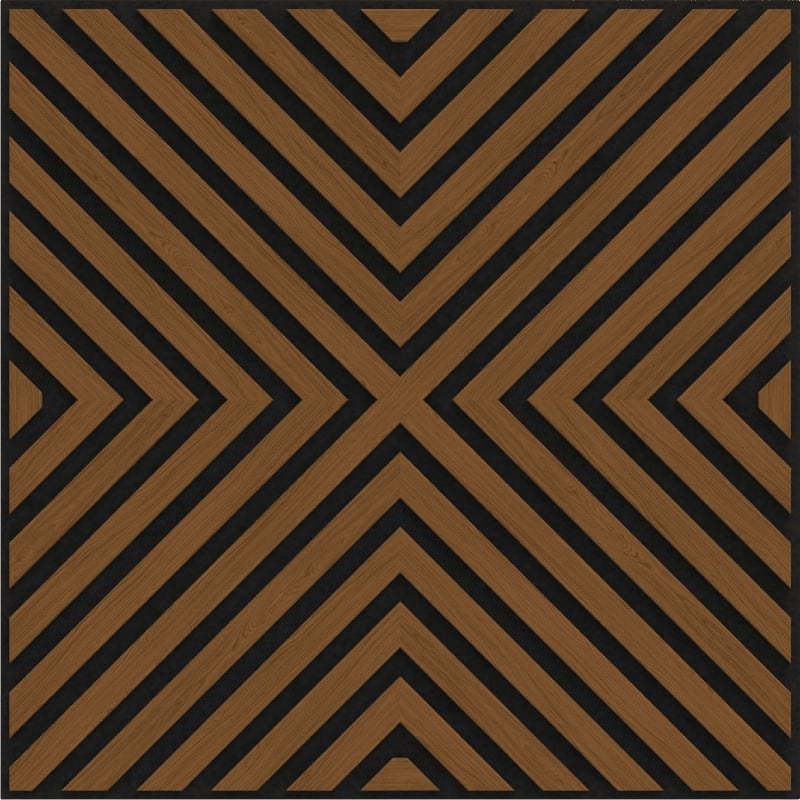 Mexen Linea 01 acoustic wall panel 60 x 60 cm (4 pcs), 9 mm felt, technical veneer, Natural Oak - S110-60607-01-042