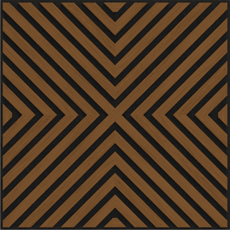 Mexen Linea 01 acoustic wall panel 60 x 60 cm (4 pcs), 9 mm felt, technical veneer, Natural Oak - S110-60607-01-042
