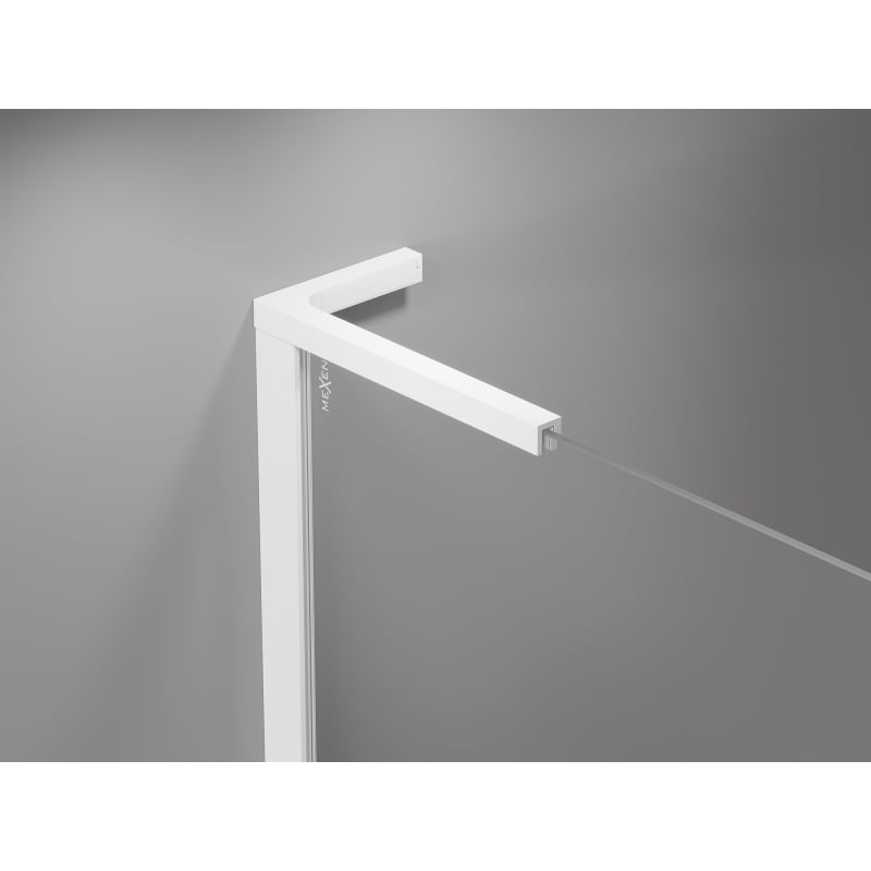 Mexen Mist-H L Duo Left Swing Shower Cabin 100 x 85 cm, Transparent, White - 8A5L-100L-085P-20-00