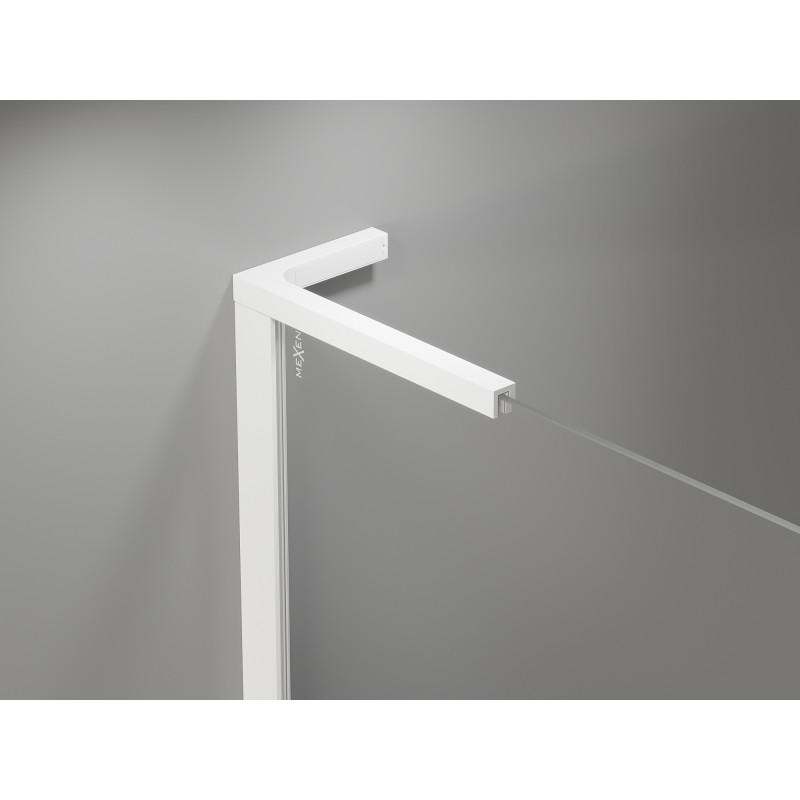 Mexen Mist-H L Duo Swing Shower Enclosure Right 70 x 90 cm, Transparent, White - 8A5L-070L-090P-20-00