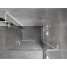 Mexen Mist-H L Duo Swing Shower Enclosure Right 70 x 90 cm, Transparent, White - 8A5L-070L-090P-20-00