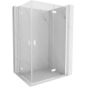 Mexen Mist-H L Duo Swing Shower Enclosure Right 70 x 90 cm, Transparent, White - 8A5L-070L-090P-20-00