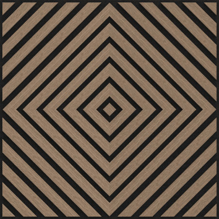 Mexen Linea 03 acoustic wall panel 60 x 60 cm (4 pieces), 9 mm felt, technical veneer, Light Walnut - S110-60607-03-047