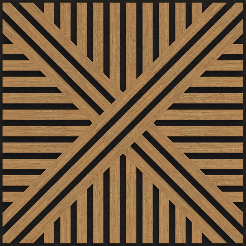 Mexen Linea 05 acoustic wall panel 60 x 60 cm (4pcs), felt 9 mm, technical veneer, Oak Classic - S110-60607-05-041