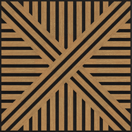 Mexen Linea 05 acoustic wall panel 60 x 60 cm (4pcs), felt 9 mm, technical veneer, Oak Classic - S110-60607-05-041