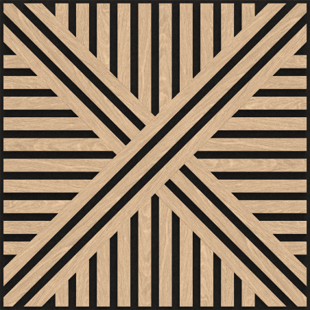 Mexen Linea 05 acoustic wall panel 60 x 60 cm (4pcs.), 9 mm felt, technical veneer, Bleached Oak - S110-60607-05-040