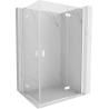 Mexen Mist-H L Duo right-opening shower cabin 85 x 100 cm, transparent, white - 8A5L-085L-100P-20-00
