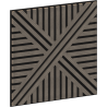 Mexen Linea 05 acoustic wall panel 60 x 60 cm (4 pcs.), 9 mm felt, technical veneer, Gray Oak - S110-60607-05-043