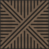 Mexen Linea 05 acoustic wall panel 60 x 60 cm (4 pcs), 9 mm felt, technical veneer, Dark Walnut - S110-60607-05-044