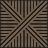 Mexen Linea 05 acoustic wall panel 60 x 60 cm (4 pcs), 9 mm felt, technical veneer, Dark Walnut - S110-60607-05-044