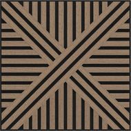 Mexen Linea 05 acoustic wall panel 60 x 60 cm (4pcs), 9 mm felt, technical veneer, Light Walnut - S110-60607-05-047