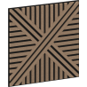 Mexen Linea 05 acoustic wall panel 60 x 60 cm (4pcs), 9 mm felt, technical veneer, Light Walnut - S110-60607-05-047