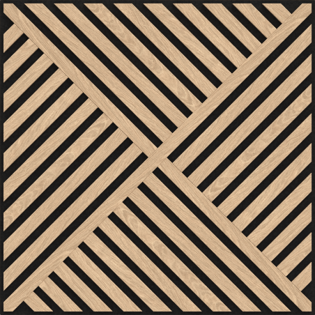 Mexen Linea 08 acoustic wall panel 60 x 60 cm (4pcs), 9 mm felt, technical veneer, Bleached Oak - S110-60607-08-040
