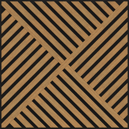 Mexen Linea 08 acoustic wall panel 60 x 60 cm (4 pieces), 9 mm felt, technical veneer, Oak Classic - S110-60607-08-041