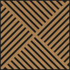 Mexen Linea 08 acoustic wall panel 60 x 60 cm (4 pieces), 9 mm felt, technical veneer, Oak Classic - S110-60607-08-041