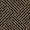 Mexen Linea 08 acoustic wall panel 60 x 60 cm (4pcs), 9 mm felt, technical veneer, Dark Walnut - S110-60607-08-044