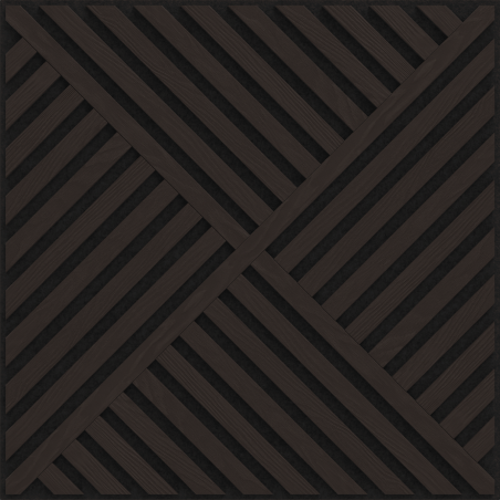 Mexen Linea 08 acoustic wall panel 60 x 60 cm (4 pcs), 9 mm felt, technical veneer, Black Oak - S110-60607-08-046
