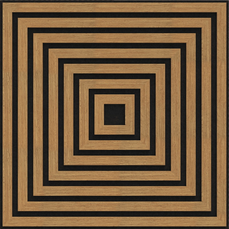 Mexen Linea 13 acoustic wall panel 60 x 60 cm (4 pcs), 9 mm felt, technical veneer, Classic Oak - S110-60607-13-041