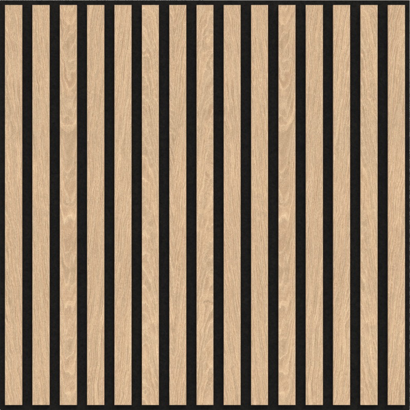 Mexen Linea 15 acoustic wall panel 60 x 60 cm (4 pieces), 9 mm felt, technical veneer, Bleached Oak - S110-60607-15-040